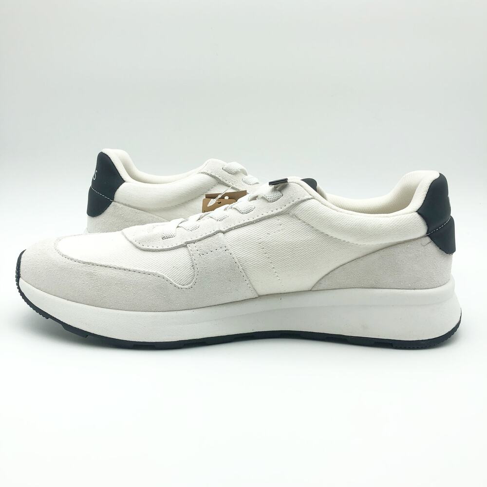 Toms Mens TRVL LITE Retro Runner Sneaker Size 12 White Suede Twill NIB - Picture 6 of 11